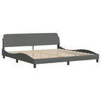 Bed Frame "Dover" Dark Grey 200x200 cm Fabric