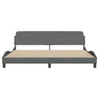 Bed Frame "Dover" Dark Grey 200x200 cm Fabric