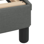 Bed Frame "Dover" Dark Grey 200x200 cm Fabric