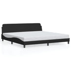Bed Frame "Dover" Black 200x200 cm Fabric