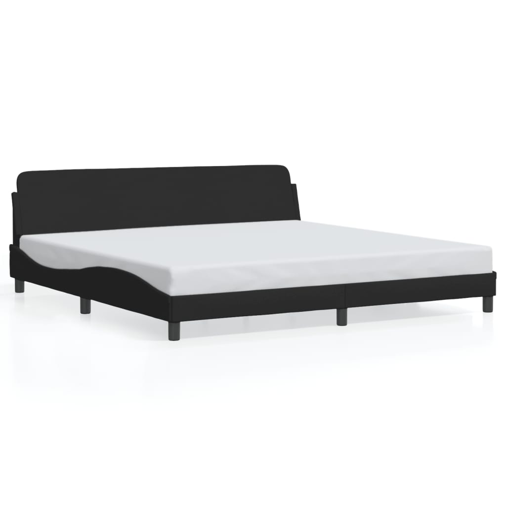 Bed Frame "Dover" Black 200x200 cm Fabric