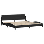 Bed Frame "Dover" Black 200x200 cm Fabric