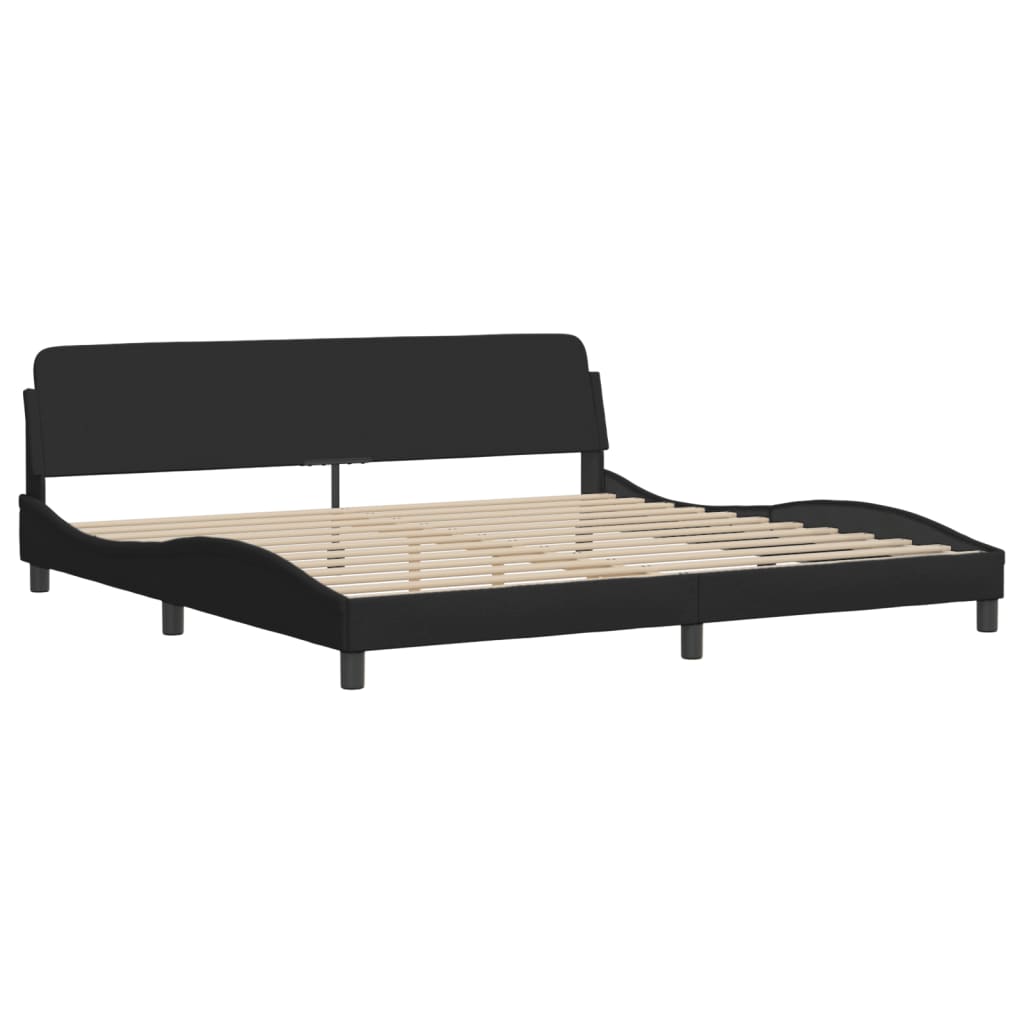Bed Frame "Dover" Black 200x200 cm Fabric