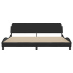 Bed Frame "Dover" Black 200x200 cm Fabric