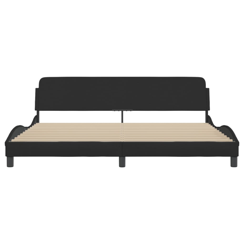 Bed Frame "Dover" Black 200x200 cm Fabric