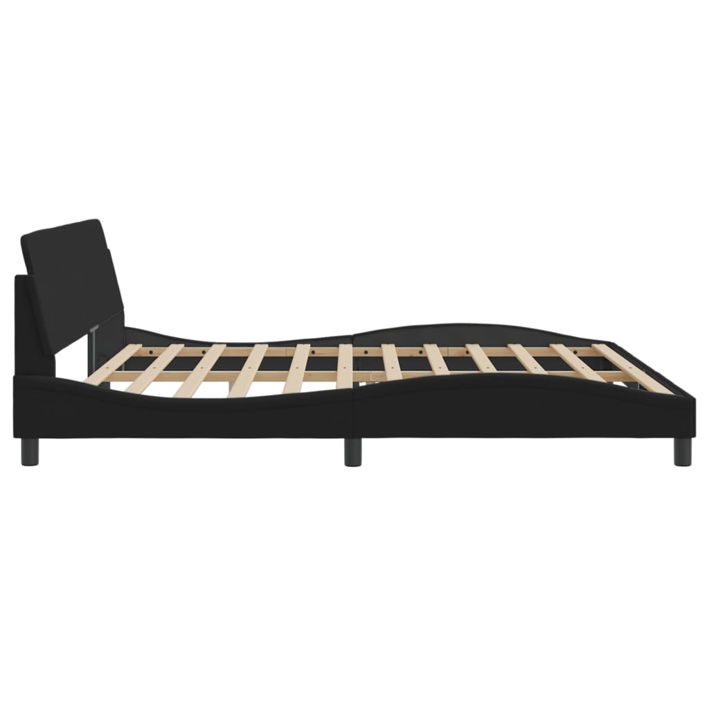 Bed Frame "Dover" Black 200x200 cm Fabric