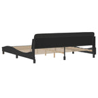 Bed Frame "Dover" Black 200x200 cm Fabric