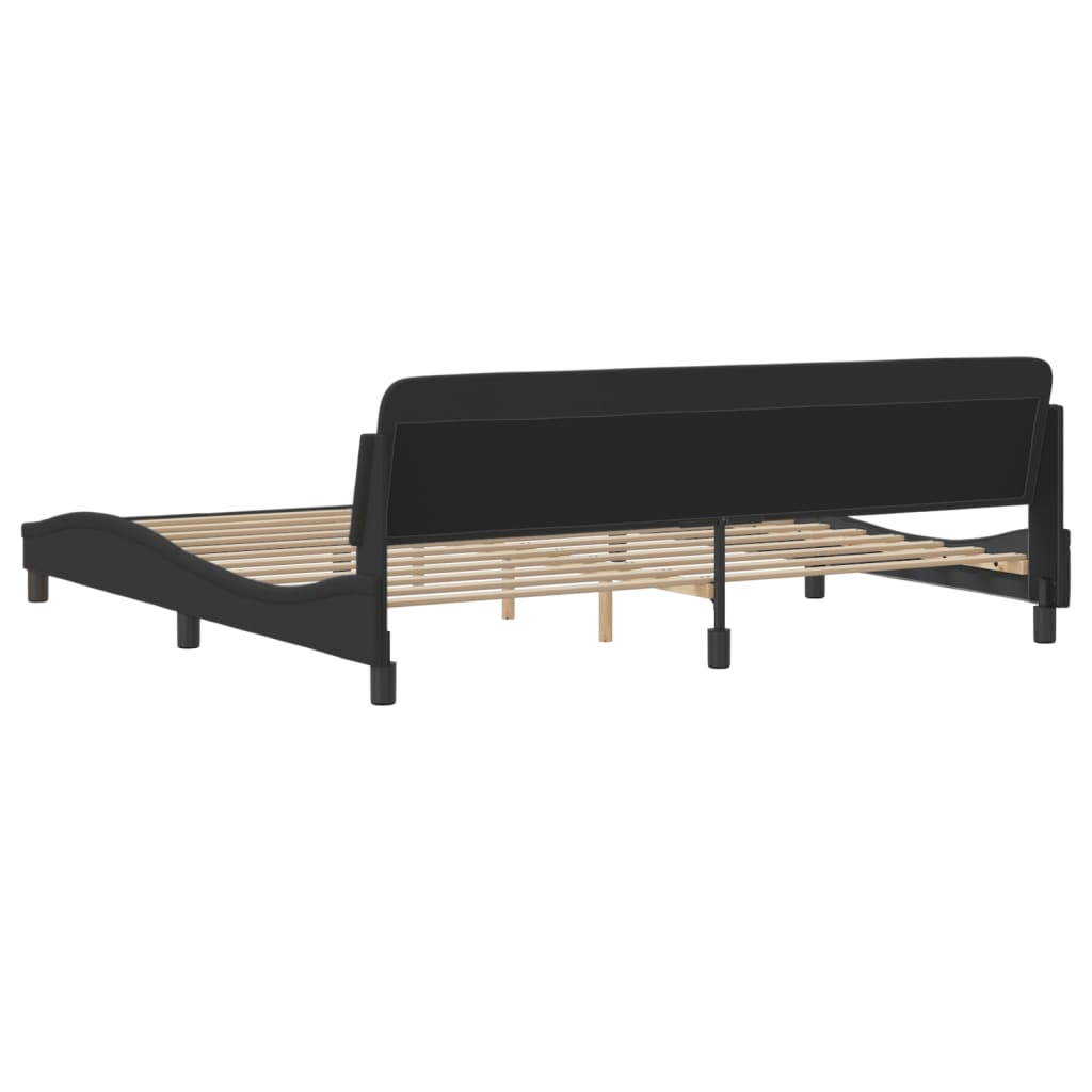 Bed Frame "Dover" Black 200x200 cm Fabric