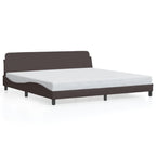 Bed Frame "Dover" Dark Brown 200x200 cm Fabric