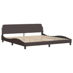 Bed Frame "Dover" Dark Brown 200x200 cm Fabric