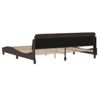 Bed Frame "Dover" Dark Brown 200x200 cm Fabric