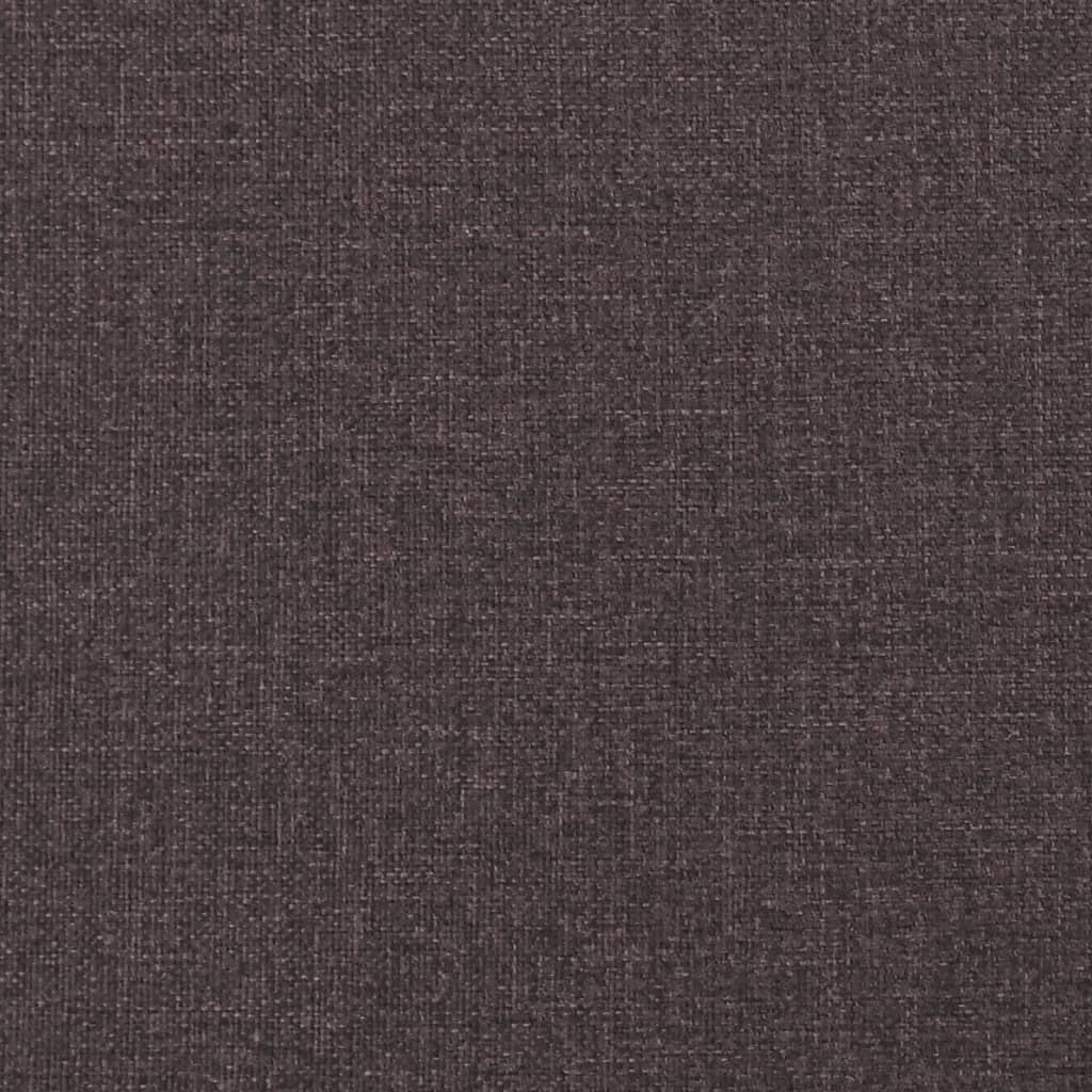 Bed Frame "Dover" Dark Brown 200x200 cm Fabric