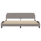 Bed Frame "Dover" Taupe 200x200 cm Fabric