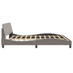 Bed Frame "Dover" Taupe 200x200 cm Fabric
