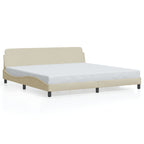 Bed Frame "Dover" Cream 200x200 cm Fabric
