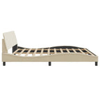 Bed Frame "Dover" Cream 200x200 cm Fabric