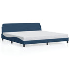 Bed Frame "Dover" Blue 200x200 cm Fabric