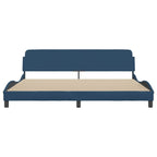 Bed Frame "Dover" Blue 200x200 cm Fabric