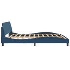 Bed Frame "Dover" Blue 200x200 cm Fabric