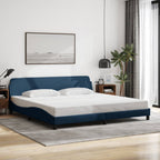 Bed Frame "Dover" Blue 200x200 cm Fabric