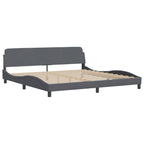 Bed Frame "Dover" Dark Grey 200x200 cm Velvet
