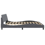 Bed Frame "Dover" Dark Grey 200x200 cm Velvet