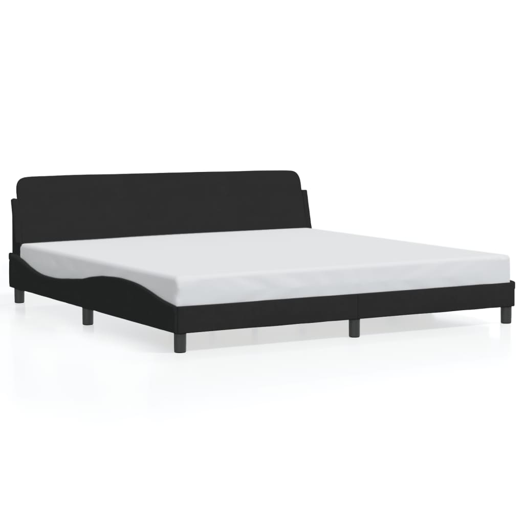 Bed Frame "Dover" Black 200x200 cm Velvet