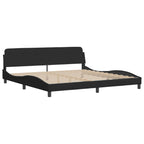 Bed Frame "Dover" Black 200x200 cm Velvet