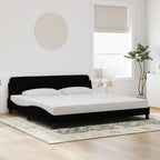 Bed Frame "Dover" Black 200x200 cm Velvet