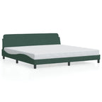 Bed Frame "Dover" Dark Green 200x200 cm Velvet