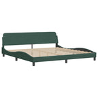 Bed Frame "Dover" Dark Green 200x200 cm Velvet
