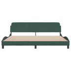 Bed Frame "Dover" Dark Green 200x200 cm Velvet