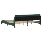 Bed Frame "Dover" Dark Green 200x200 cm Velvet