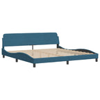 Bed Frame "Dover" Blue 200x200 cm Velvet