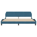 Bed Frame "Dover" Blue 200x200 cm Velvet