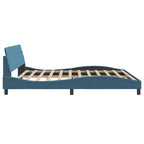 Bed Frame "Dover" Blue 200x200 cm Velvet