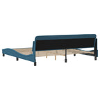 Bed Frame "Dover" Blue 200x200 cm Velvet