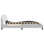 Bed Frame "Dover" White 200x200 cm Faux Leather