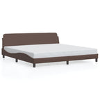 Bed Frame "Dover" Brown 200x200 cm Faux Leather