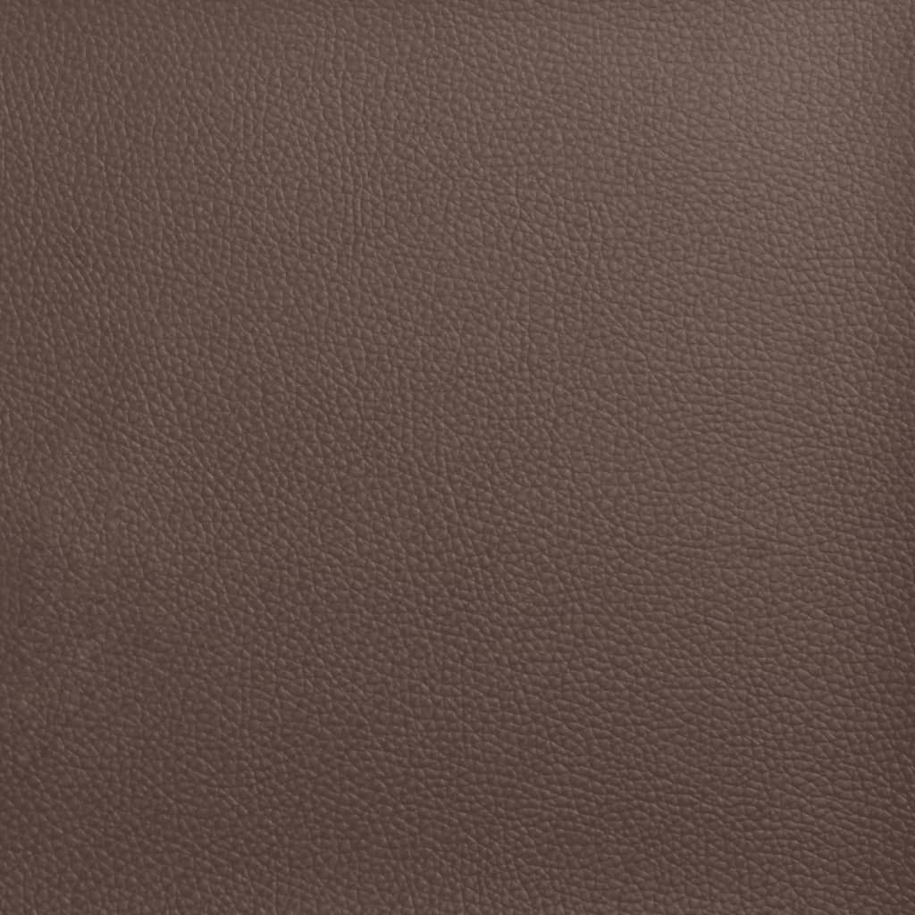 Bed Frame "Dover" Brown 200x200 cm Faux Leather