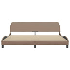 Bed Frame "Dover" Cappuccino 200x200 cm Faux Leather