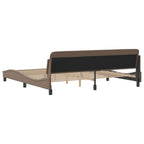 Bed Frame "Dover" Cappuccino 200x200 cm Faux Leather