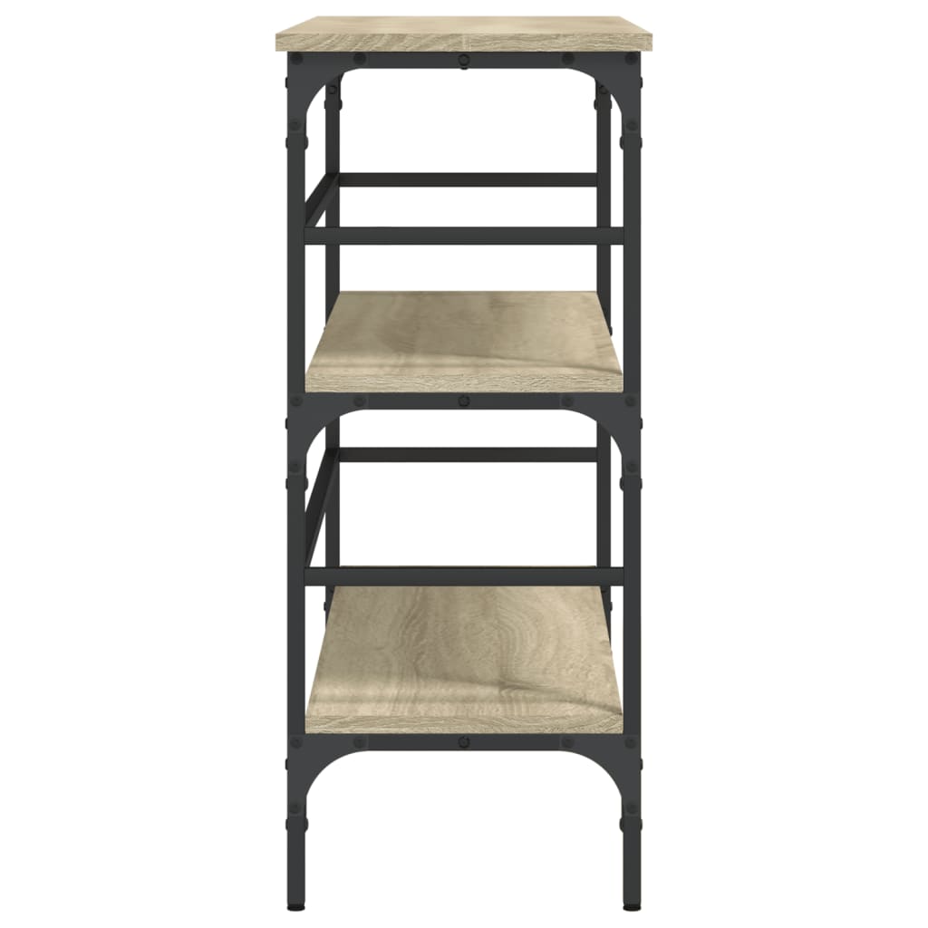 Avlastningsbord sonoma-ek 100x32x75 cm konstruerat trä