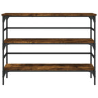 Avlastningsbord rökfärgad ek 100x32x75 cm konstruerat trä