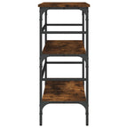 Avlastningsbord rökfärgad ek 100x32x75 cm konstruerat trä