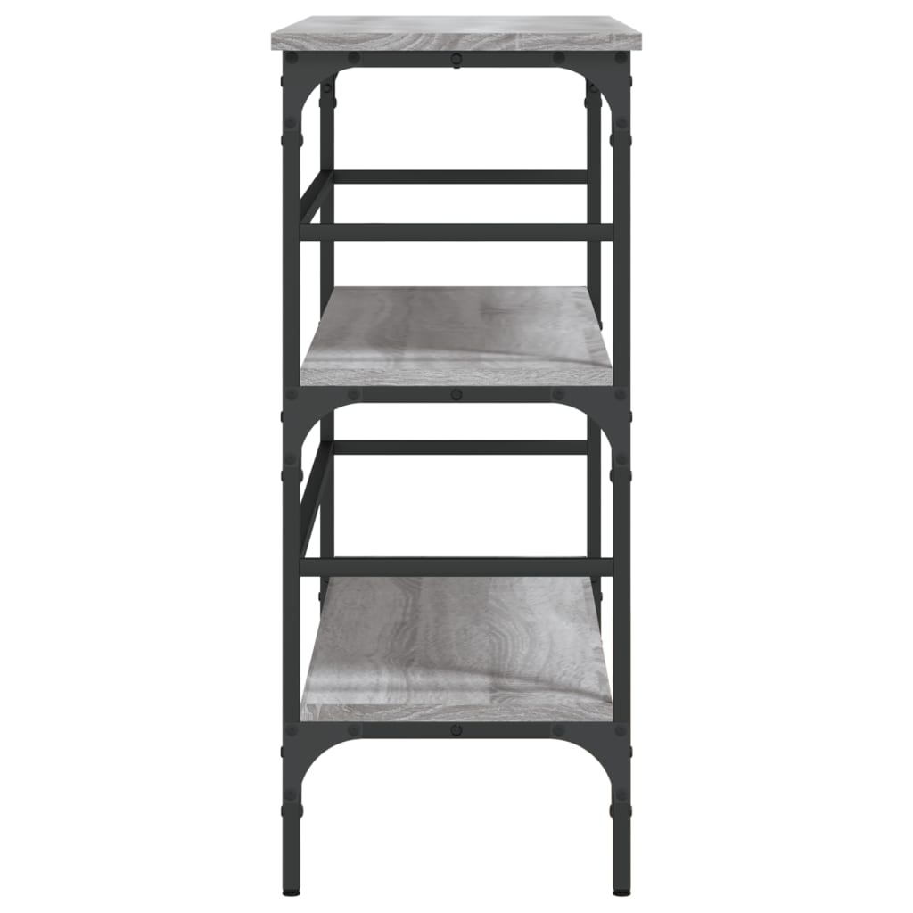 Avlastningsbord grå sonoma 100x32x75 cm konstruerat trä