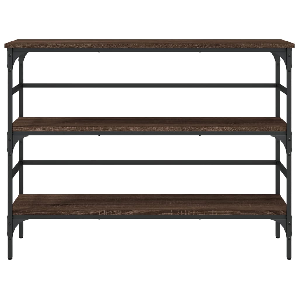 Avlastningsbord brun ek 100x32x75 cm konstruerat trä