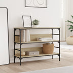 Avlastningsbord sonoma-ek 100x32x75 cm konstruerat trä