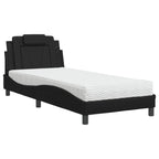 Bed "Viana" with Mattress Black 90x190 cm Faux Leather