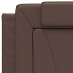 Bed "Viana" with Mattress Brown 90x190 cm Faux Leather